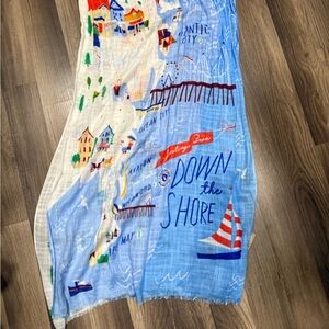 Jersey Shore Beach Themed Scarf